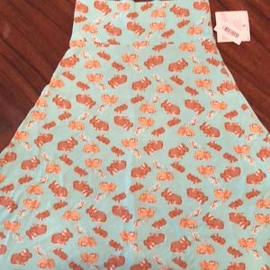 Lularoe Azure skirt, bunny print, BNWT